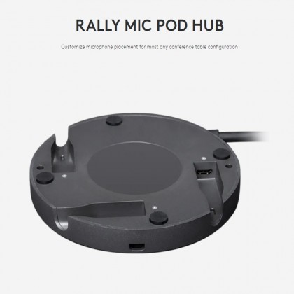 Logitech - Rally Mic Pod Hub