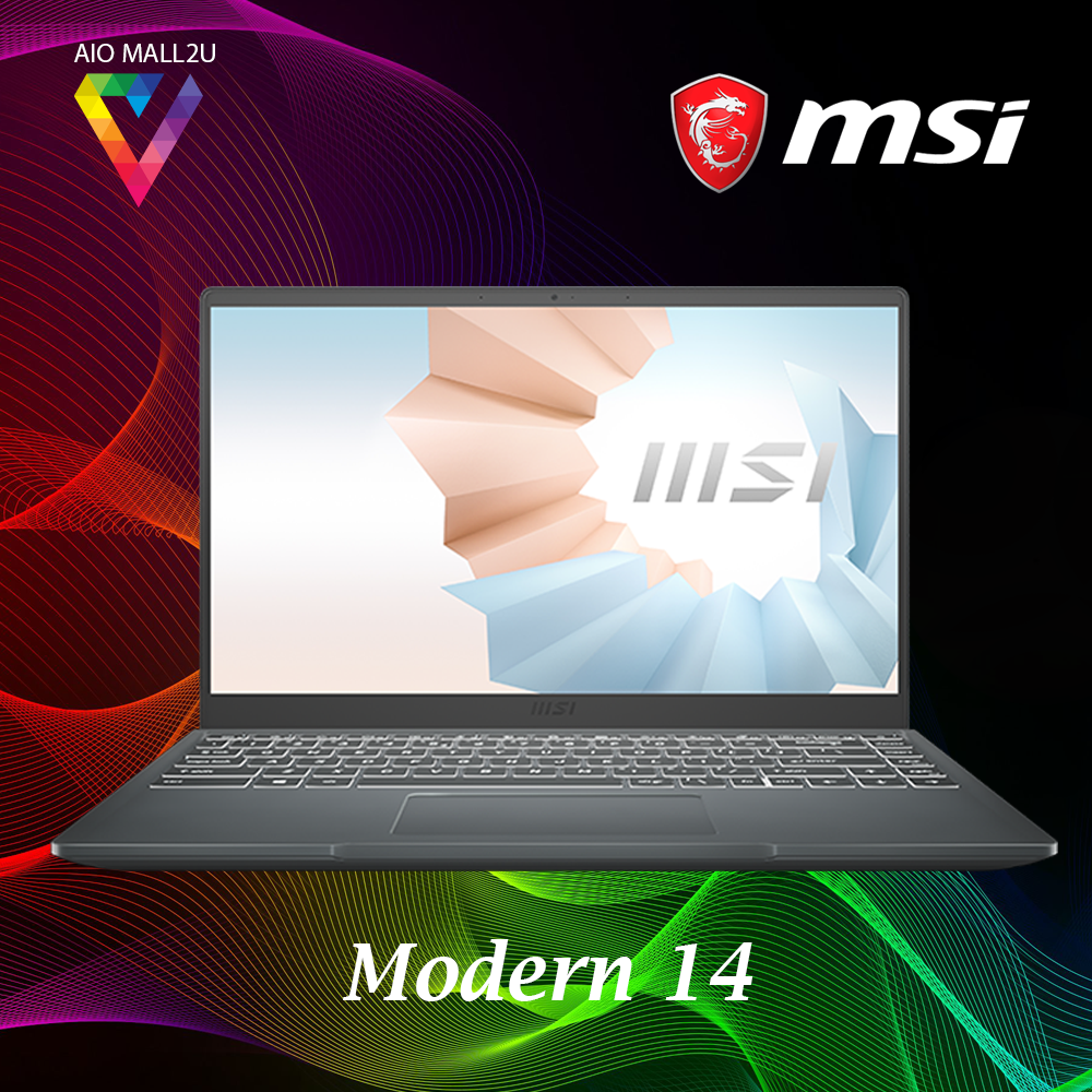 MSI Modern 14 B5M 072 Grey R5 5500U 8GB 256GB SSD AMD Radeon 14 