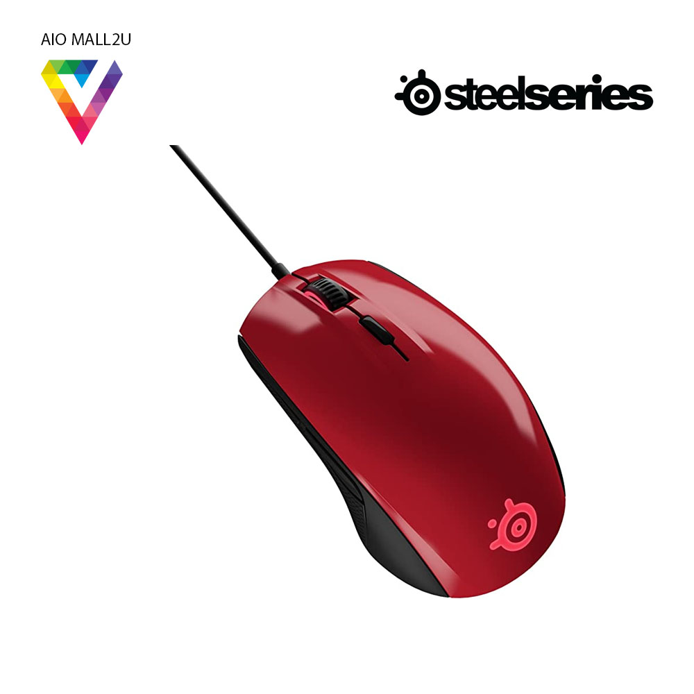 STEEL SERIES Rival 100, Optical Gaming Mouse - Forged Red